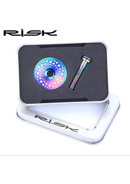 Gökkuşağı 2 Stili Risk 1 Takım Hafif Titanyum Alaşımlı Bisiklet Kulaklığı Kapağı + M6 * 30MM Bisiklet Kulaklığı Kök Cıvatası 3 Renk Kulaklık Vidası Bisiklet Parçaları (Yurt Dışından)