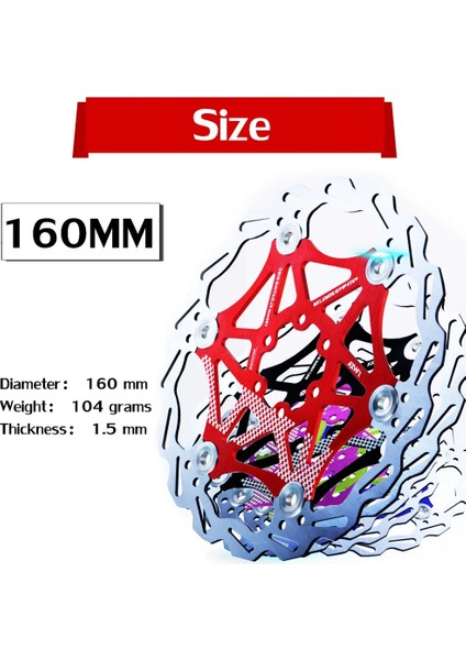 Yunjin Shop 160 mm Altın Tarzı Vxm Bisiklet Fren Diski Fren Mtb Dh Disk Rotorları Hidrolik Fren Balatası Şamandıra Renkli Fren Balatası Bisiklet Parçaları (Yurt Dışından) fırsatları