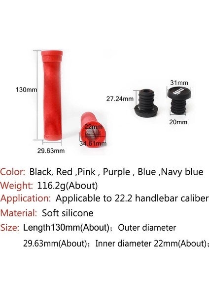 Yunjin Shop Siyah 1 Çift Tarzı Odı Bisiklet Gidon Grlica Jel Gidon Kavrama Kaymaz Şok Emici Gidon Kapağı Xc Am Yokuş Aşağı Katlanır Bisiklet (Yurt Dışından)