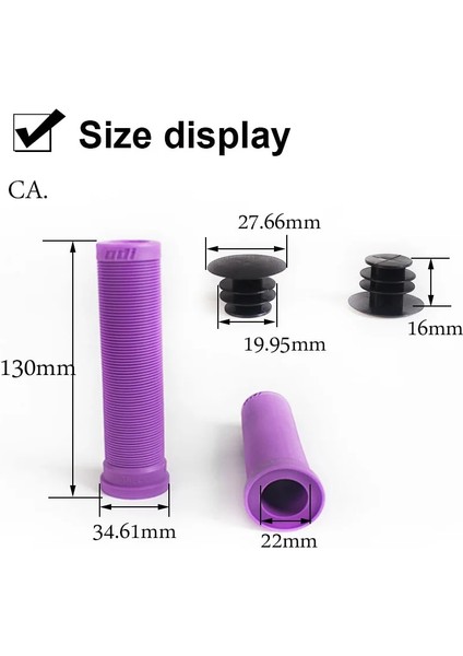 Yunjin Shop Pembe-1 Çift Kapak Stili Odi Silikon Mtb Grmmroad Bisiklet Sapları Kaymaz Şok Emici Gidon Kavrama Renkli Bar Uç Fişi Bisiklet Parçası (Yurt Dışından)
