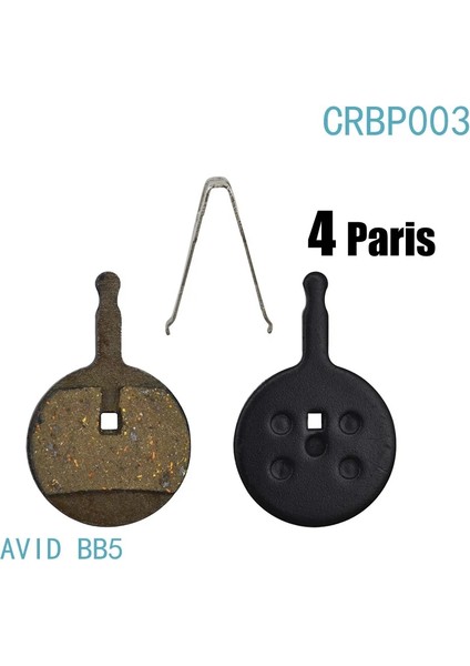 Yunjin Shop CRBP008 Stili Avid Bb5 Mekanik Fren Için 4 Çift Bisiklet Yarı - Metalik Disk Fren Balataları (Yurt Dışından)