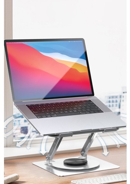 EH257 360° Döner Metal Laptop Standı – Ergonomik, Yükseklik & Açı Ayarlı fiyatları