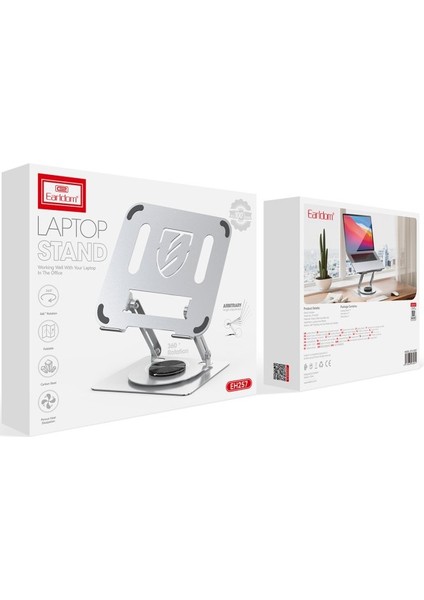 EH257 360° Döner Metal Laptop Standı – Ergonomik, Yükseklik & Açı Ayarlı indirimleri