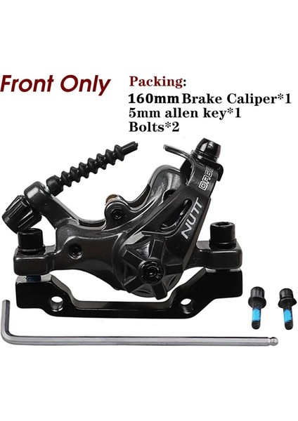 Yunjin Shop 160MM Ön Stil Nutt Mtb Bisiklet Alaşımlı Mekanik Disk Fren Ikili Kaliperler Rotor Seti Bmx Scooter Ön Arka Dağ Bisikleti Parçaları (Yurt Dışından)