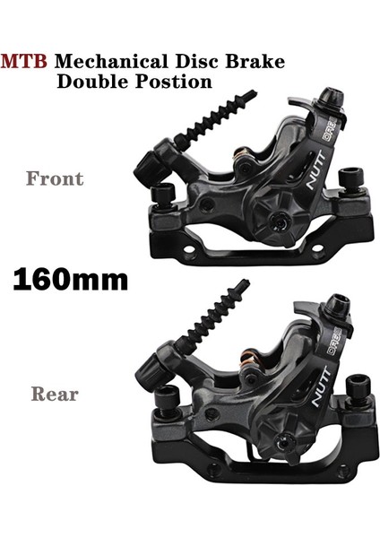 Yunjin Shop 160MM Ön Stil Nutt Mtb Bisiklet Alaşımlı Mekanik Disk Fren Ikili Kaliperler Rotor Seti Bmx Scooter Ön Arka Dağ Bisikleti Parçaları (Yurt Dışından)