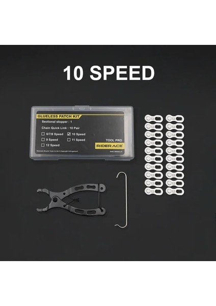 Yunjin Shop 10 Hız Stili 10 Çift Bisiklet Zinciri Konektörü Hızlı Bağlantı Kilidi Seti Yol Bisikleti Ortak Sihirli Toka Usta Bisiklet Parçası Hız Için (Yurt Dışından)