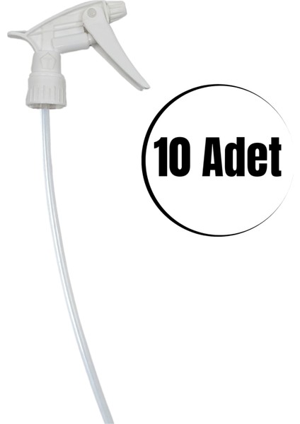 Sprey Triger Başlık- Beyaz Fısfıs Sprey Başlığı Kimyasala Dayanıklı 1 Lt Uyumlu 10 Adet fiyatları