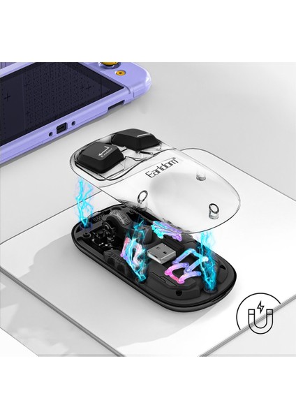 KM16 1600 Dpı Sessiz Transparan Yapılı Rgb Kablosuz Ofis Mouse
