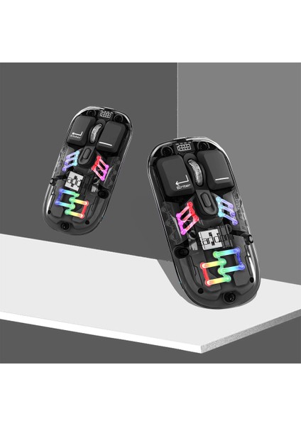 KM16 1600 Dpı Sessiz Transparan Yapılı Rgb Kablosuz Ofis Mouse