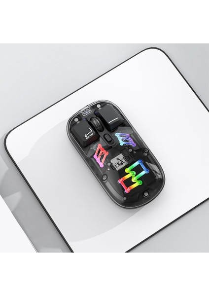 KM16 1600 Dpı Sessiz Transparan Yapılı Rgb Kablosuz Ofis Mouse
