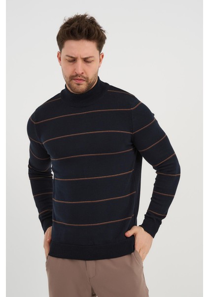 Alexandergardı Yarım Boğazlı Desenli Triko Kazak (E21-18113) fırsatları