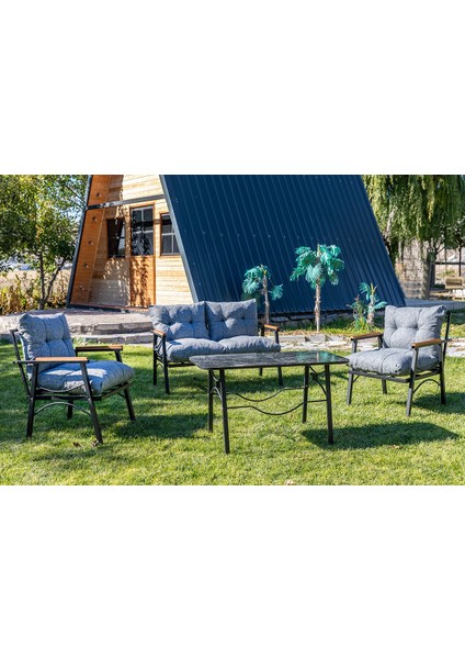 Tarz Model 2+1+1 Bahçe Mobilyası (Masa Hedi̇ye) Balkon Takımı