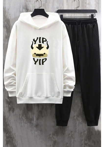 Uygun Tarz Unisex Yipyip Baskılı Eşofman Takımı