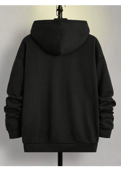 Nasa Yazılı Fermuarlı Hırka Sweatshirt - Siyah Baskılı Oversize Kışlık Kalın Kapüşonlu fiyatları