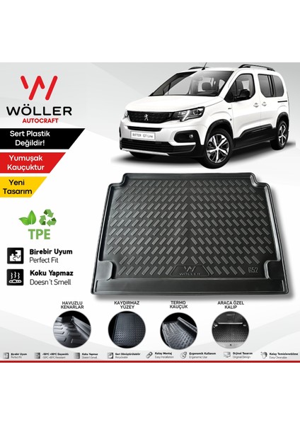 Peugeot Rifter Bagaj Havuzu 2019 Sonrası 3D Wöller Ultraflex Esnek
