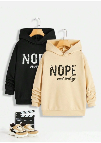 2'li Paket Baskılı Erkek - Kız Çocuk Rahat Kalıp Sweatshirt