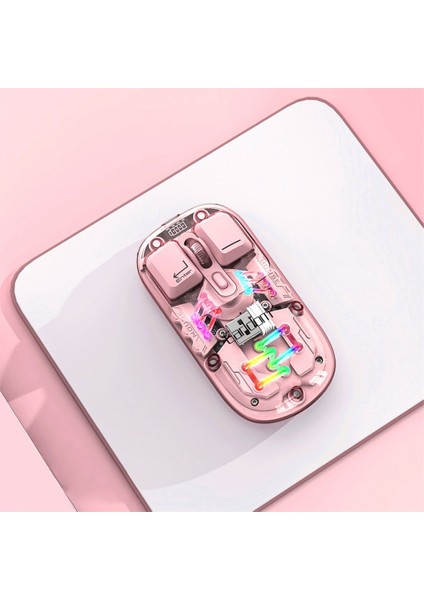 KM16 1600 Dpı Sessiz Transparan Yapılı Rgb Kablosuz Ofis Mouse