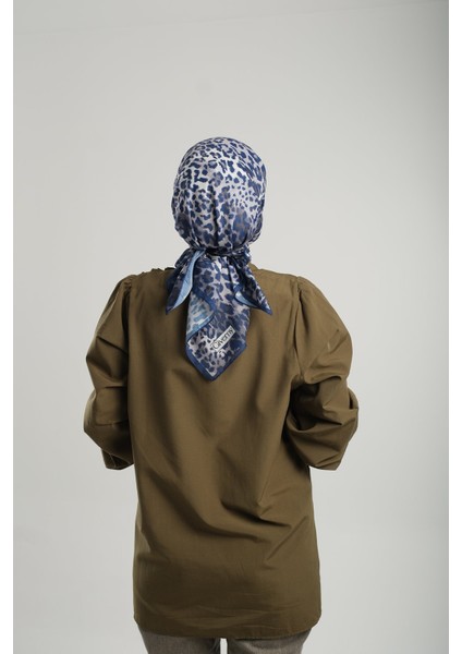 Indigo Desenli Eşarp Kesik Elyaf Pamuksu Leopar Dijital Baskılı 202201_34 modelleri