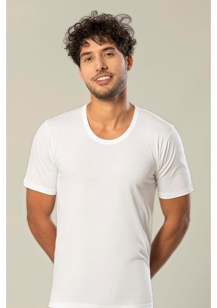 Erdem Beyaz Penye O Yaka T-Shirt 1150 modelleri