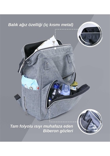 Anne Bebek Bakım Sırt Çantası Biberon Termoslu Sıvı Geçirmez Bebek Çantası modelleri