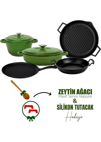 Döküm 5x Trendy Serisi 8 Parça Tencere & Tava Seti