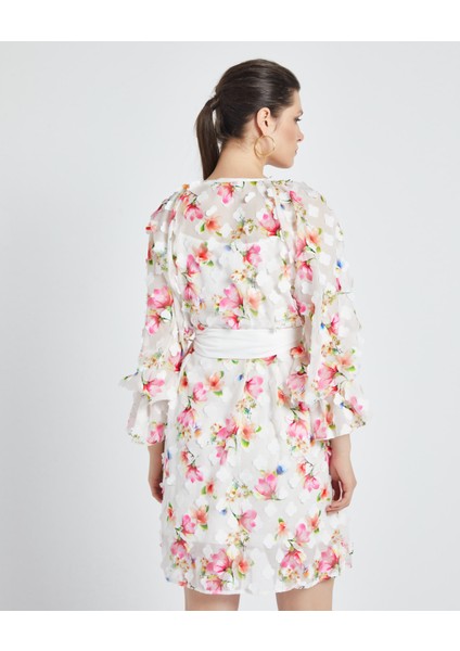 Kadın Çiçek Desenli Tunik - Kemer Detaylı - Modern ve Şık Tasarım - Günlük ve Özel Gün Için Tunik fırsatları