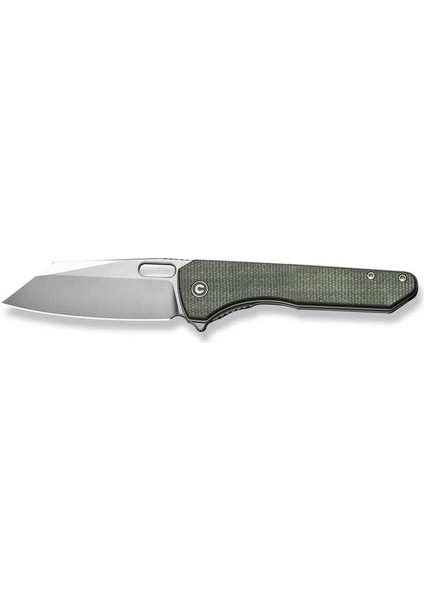 Nugz Flipper & Thumb Hole Knife Green Micarta Handle Çakı
