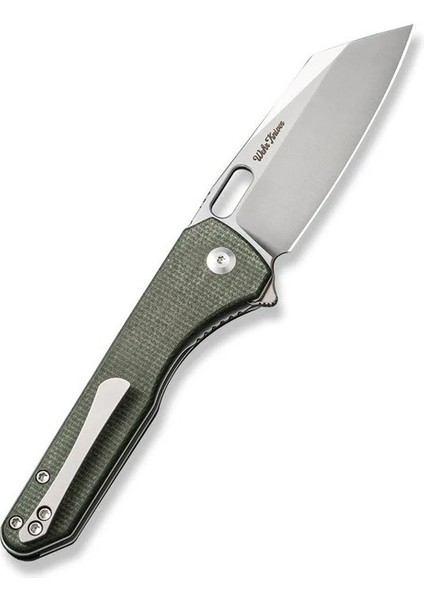 Nugz Flipper & Thumb Hole Knife Green Micarta Handle Çakı modelleri