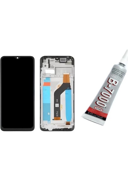 Infinix HOT10 Play Ekran Dokunmatik Çıtalı (Siyah) B7000 Yapıştırıcı