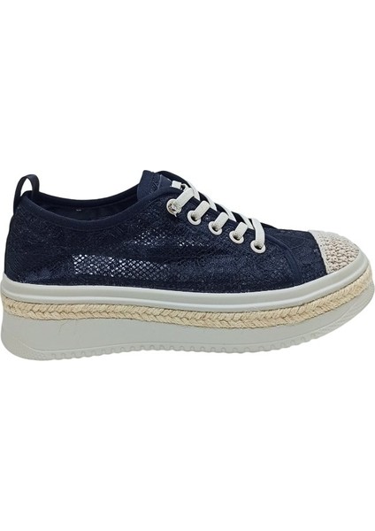 Siyah Kadın Triko Sneaker Spor Ayakkabı
