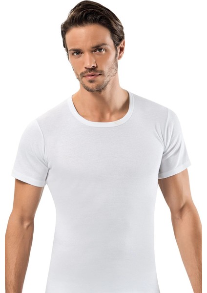 Erdem Beyaz Ribana 0 Yaka T-Shirt 1180