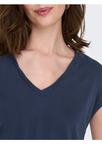 Kadın Regular Fit V Yaka Basic T-Shirt - 15326642 fiyatları