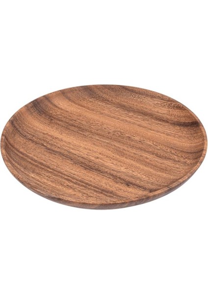 Akasya Tabak - Yuvarlak Servis Pasta Tabağı 25 cm