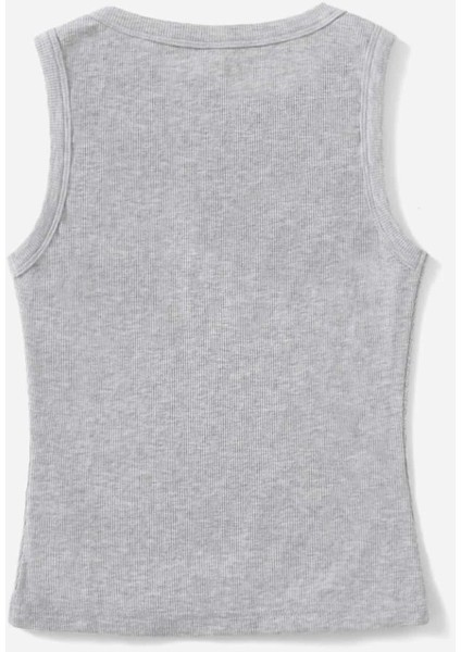 Düz Renk Kadın Kolsuz Bluz Crop Top