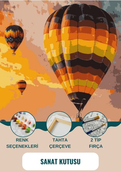 Sayılarla Boyama & Hobi Seti - Fırça Boya Duvara Asma Aparatı Dahil 40X50 Tablo