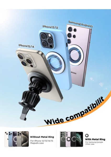 ZS406 Havalandırma Manyetik Magsafe Uyumlu Araba Için Telefon Tutucu indirimleri