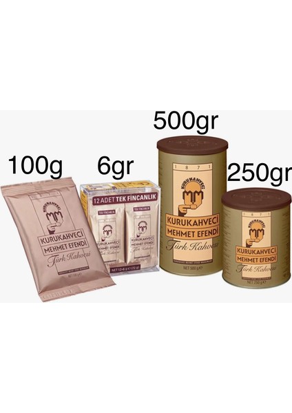 Türk Kahvesi Set (500gr + 250gr + 100gr + 6gr )