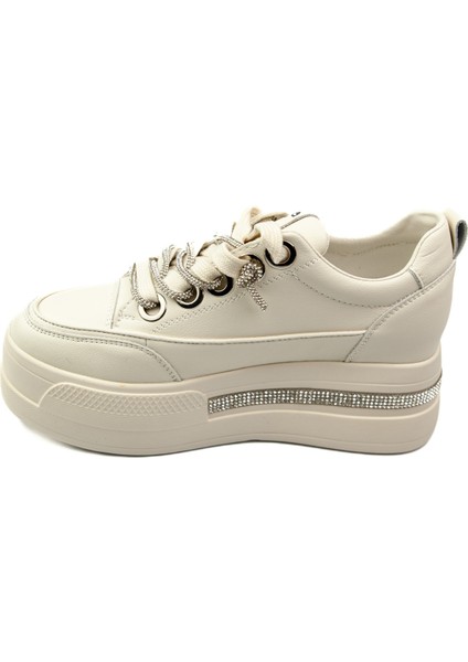 492 Bej Kadın Sneaker Ayakkabı modelleri