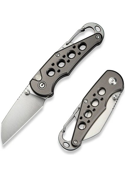 Pragma Thumb Stud & Button Lock Knife Gray Aluminum Handle With S/s Carabiner & Bottle Opener Nitro-V Çakı fiyatları