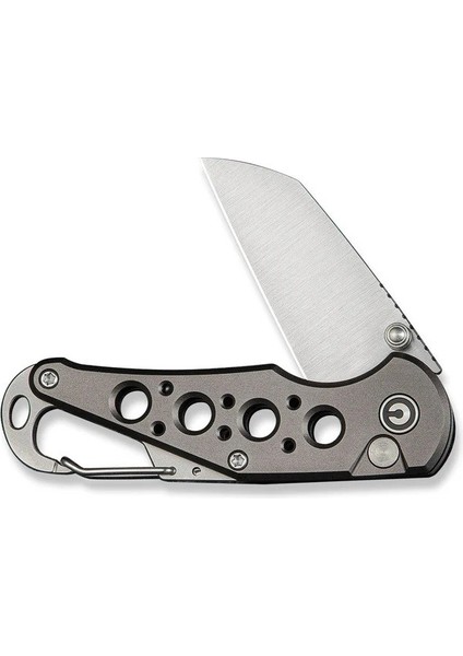 Pragma Thumb Stud & Button Lock Knife Gray Aluminum Handle With S/s Carabiner & Bottle Opener Nitro-V Çakı fırsatları