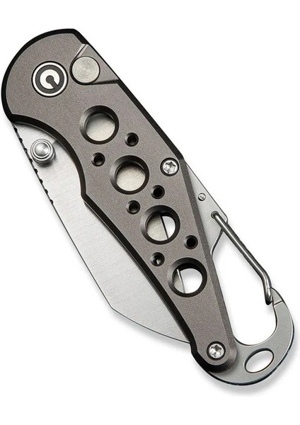Pragma Thumb Stud & Button Lock Knife Gray Aluminum Handle With S/s Carabiner & Bottle Opener Nitro-V Çakı indirimleri