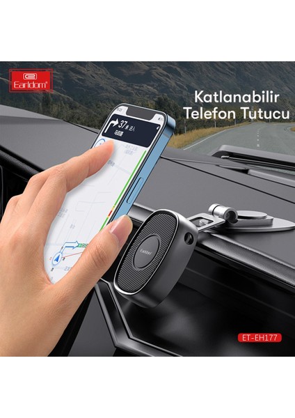 EH177 Yapışkanlı Mıknatıslı 360 Derece Ayarlanabilen Manyetik Araç Tutucu indirimleri