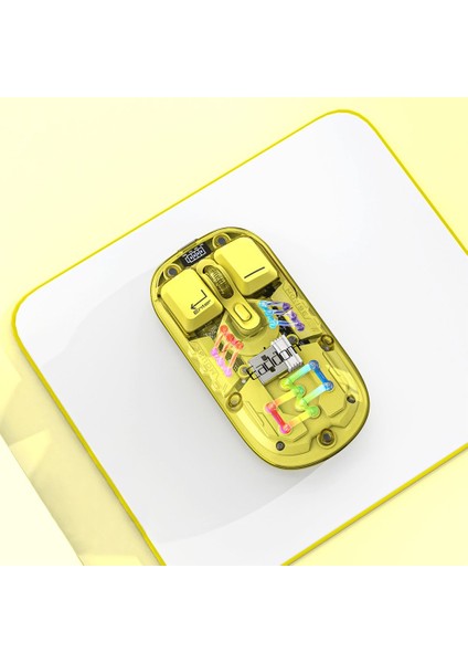 KM16 1600 Dpı Sessiz Transparan Yapılı Rgb Kablosuz Ofis Mouse