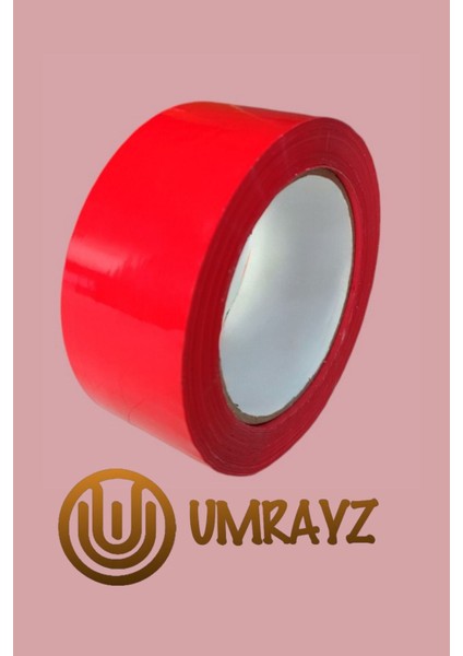 6 Adet Kırmızı Koli Bandı 45MM x 100M Renkli Hotmelt Koli Bantı Koli Bant Renkli Bant