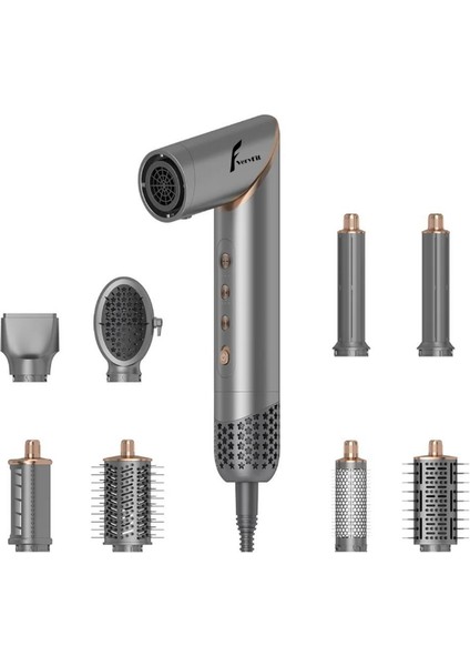 8 In 1 Hava Üflemeli Saç Düzleştirici Şekillendirici Compact Saç Kurutma Fön Makinesi Airwrap