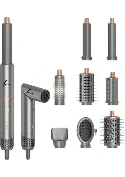 8 In 1 Hava Üflemeli Saç Düzleştirici Şekillendirici Compact Saç Kurutma Fön Makinesi Airwrap
