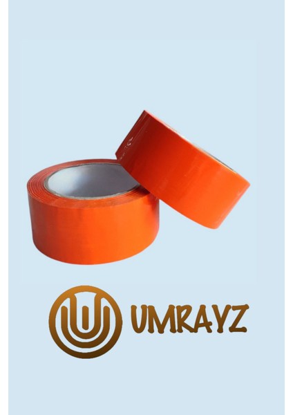 6 Adet Turuncu Koli Bandı 45 mm x 100 m Renkli Hotmelt Koli Bantı