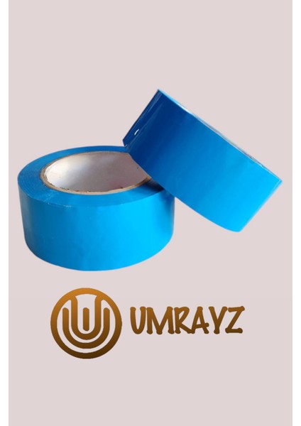6 Adet Mavi Koli Bandı 45 mm x 100 m Renkli Hotmelt Koli Bantı