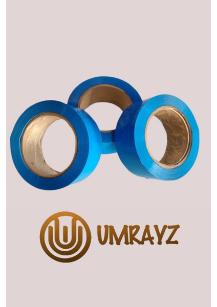 6 Adet Mavi Koli Bandı 45 mm x 100 m Renkli Hotmelt Koli Bantı