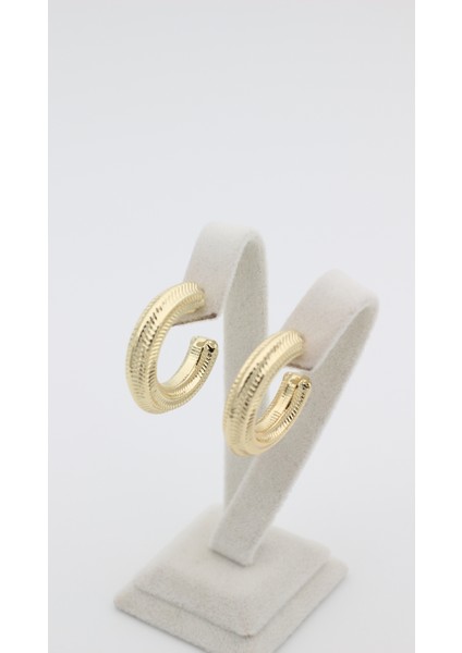 Xupıng Jewelry Çizgi Desenli Halka Küpe fiyatları